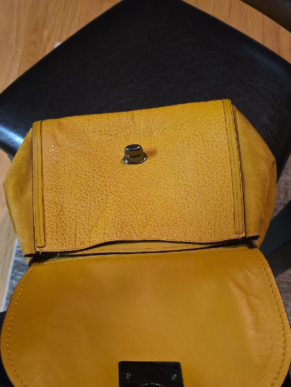 Coach Drifter Bag In Mustard Yellow With Gunmetal Hardware - Picture 5 of 11